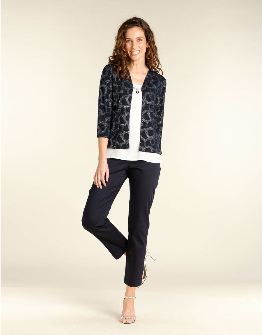 Gilet marine maille fine