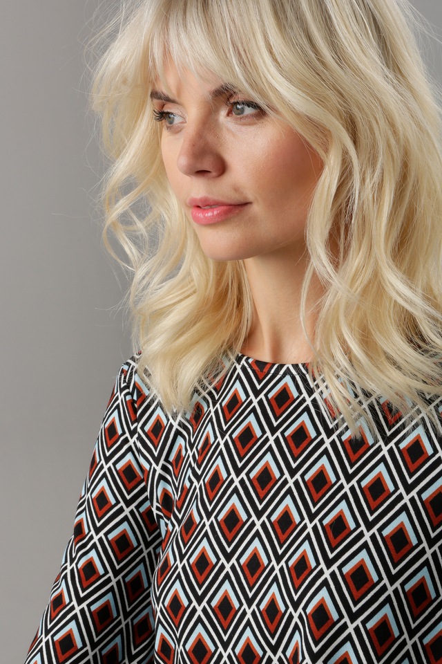 Aniston SELECTED Jerseykleid in leichter A-Linien-Form