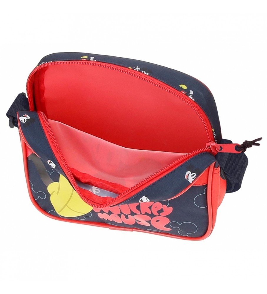 Bolsa de ombro vermelha Joumma Bags com estampa do Mickey Mouse