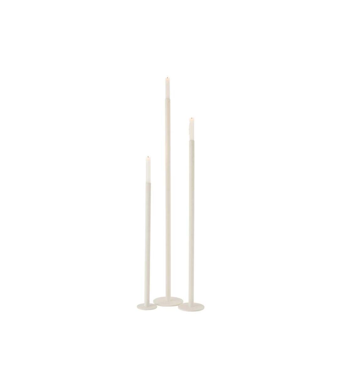 Paris Prix - Lot De 3 Chandeliers Déco mat 100cm Blanc