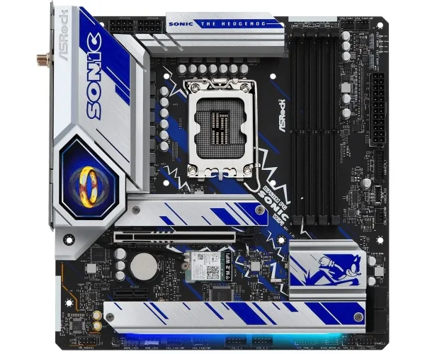 ASRock B760M PG Sonic WiFi - Bundkort - micro ATX - LGA1700 sokkel - B760 Chipset - USB-C 3.2 Gen2, USB 3.2 Gen 2, USB 3.2 Gen 1 - 2.5 Gigabit LAN, Wi-Fi 6E, Bluetooth - onboard grafik (CPU påkrævet) - HD Audio (8-kanaler)