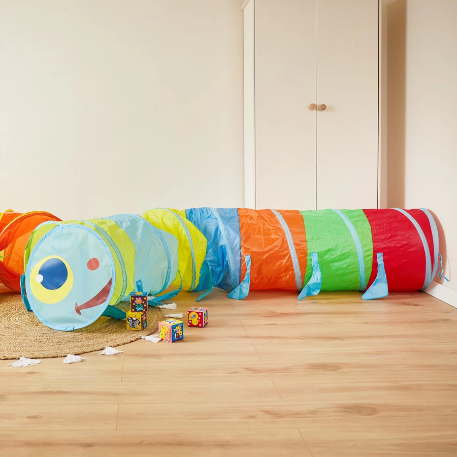 bieco Farbenfroher Kriechtunnel 46 x 250 cm