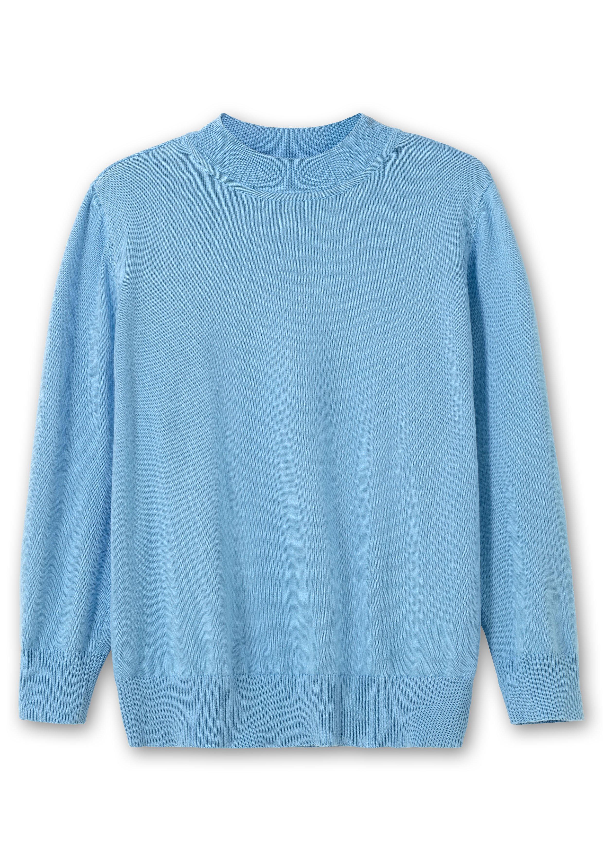 Pullover aus Feinstrick, mit Stehkragen