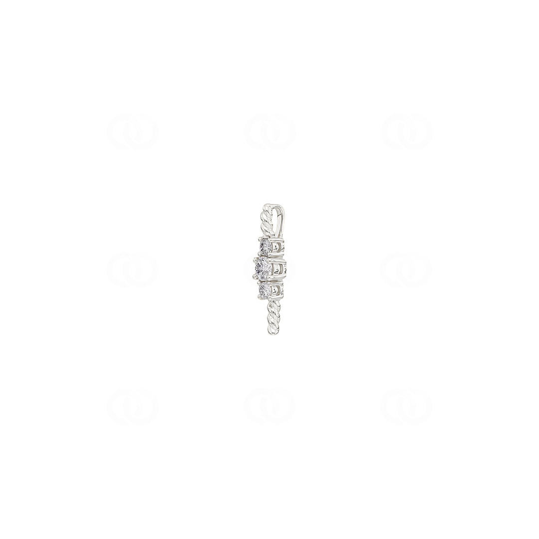 Anhänger Trilogie 750/18 K Weissgold mit Diamanten 0.24 ct H/si