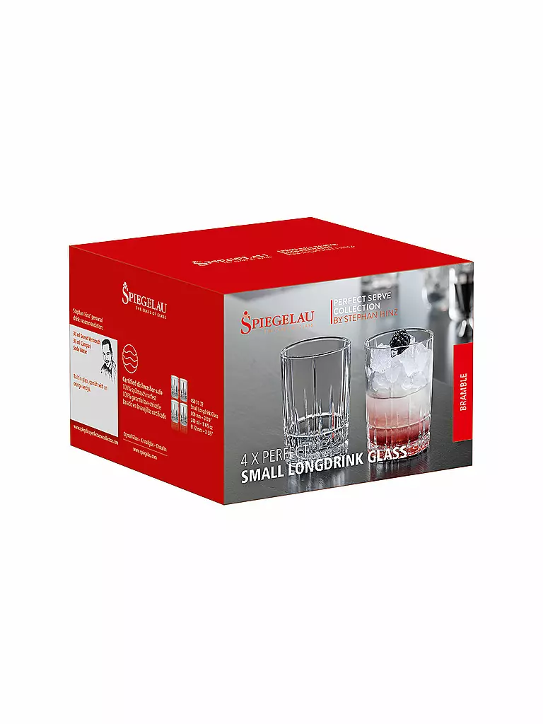 SPIEGELAU Longdrinkglas 4er Set PERFECT SERVE COLLECTION Small 240ml transparent