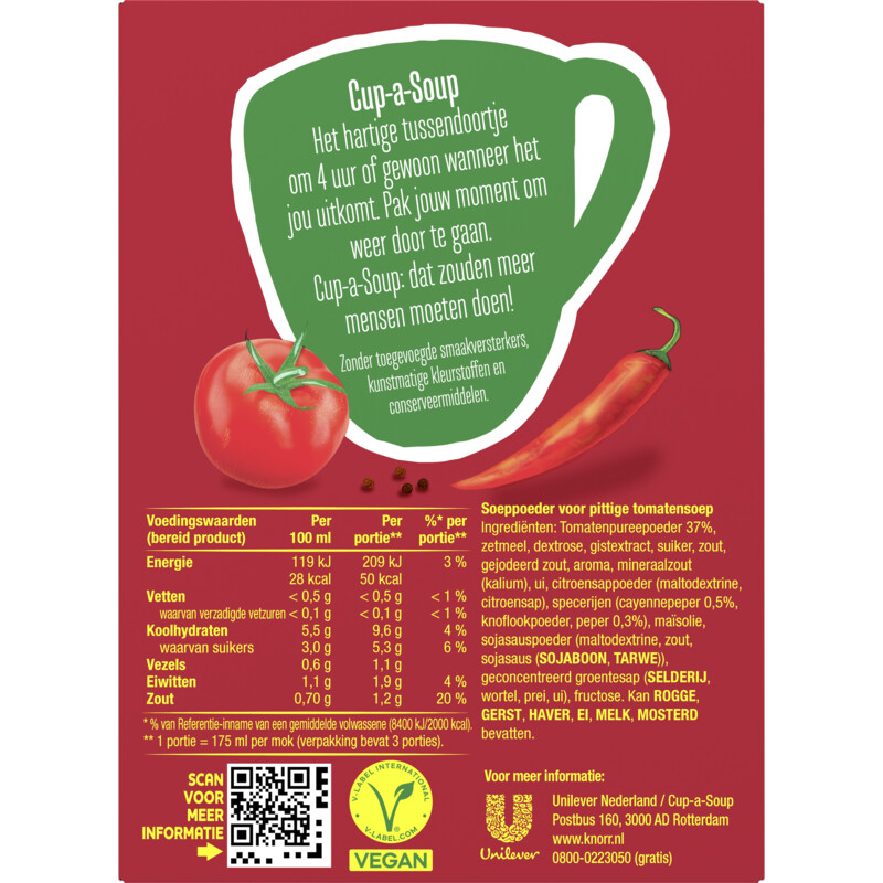 Knorr Cup-a-soup pittige tomaat