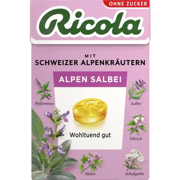 Alpen Salbei Bonbons zuckerfrei 50g