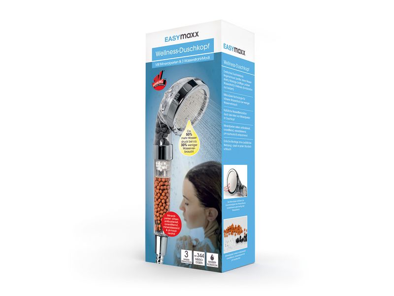 EASYmaxx Handbrause Spa 3 in 1 Duschkopf 3 Wasserstrahl-Modi
