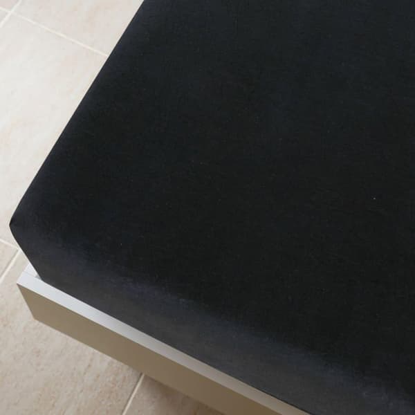 vidaXL Jerseylaken 2 stk svart 90x200 cm bomull