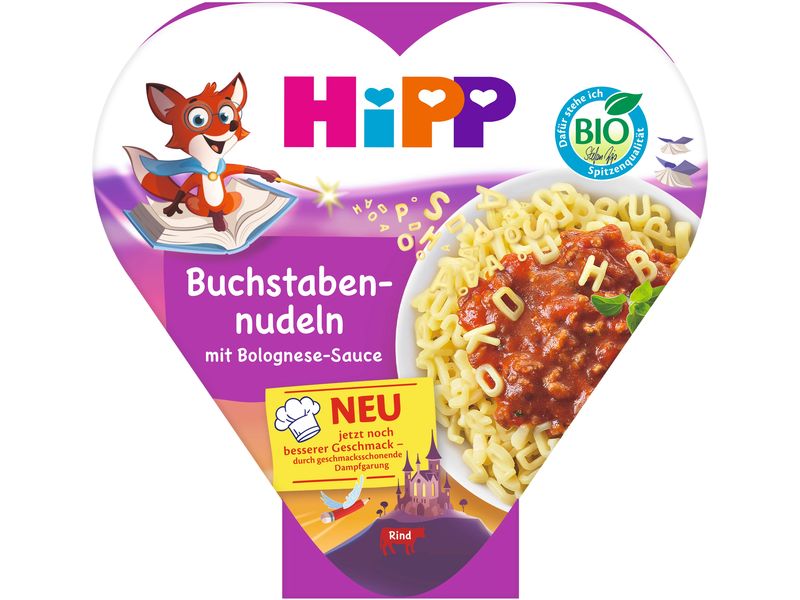 HIPP Menü Nudel ABC mit Bolognese Sauce 250g Feine Nudel ABC mit Bolognese Sauce
