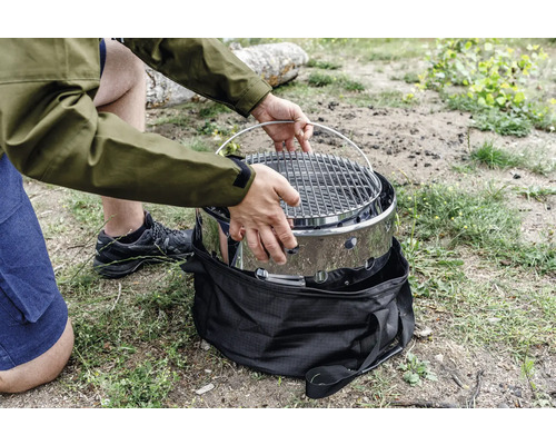 Petromax Atago houtskoolgrill Ø 28 cm van roestvrij staal inclusief grillrooster