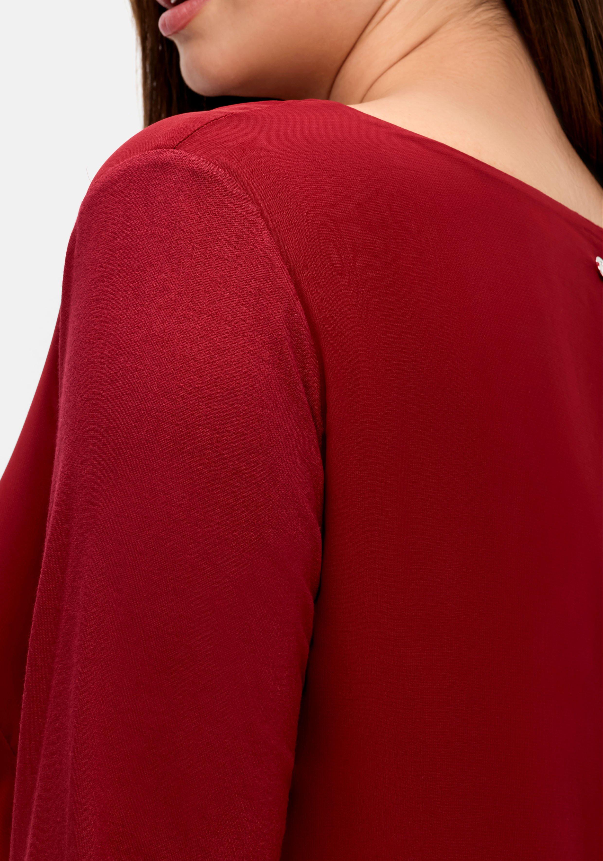 Blusenshirt mit Chiffon, doppellagig