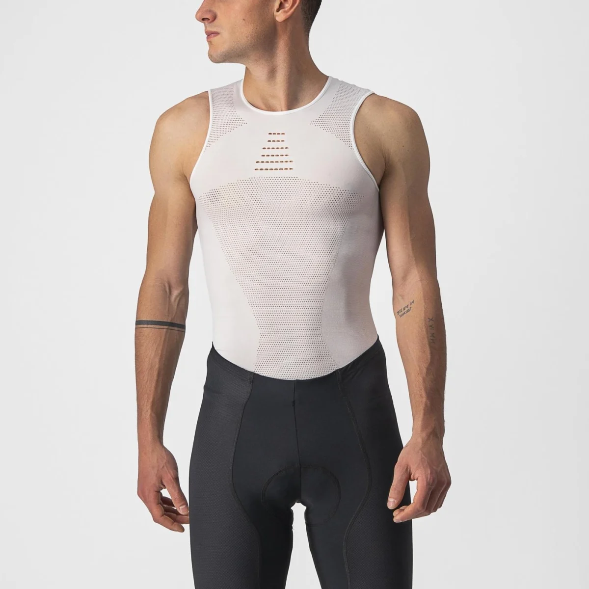 Castelli Core seamless base layer uden ærmer hvid herre