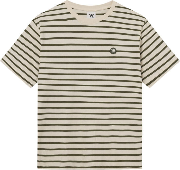 Wood Wood WWAce Badge T-shirt Off-white/army stripes