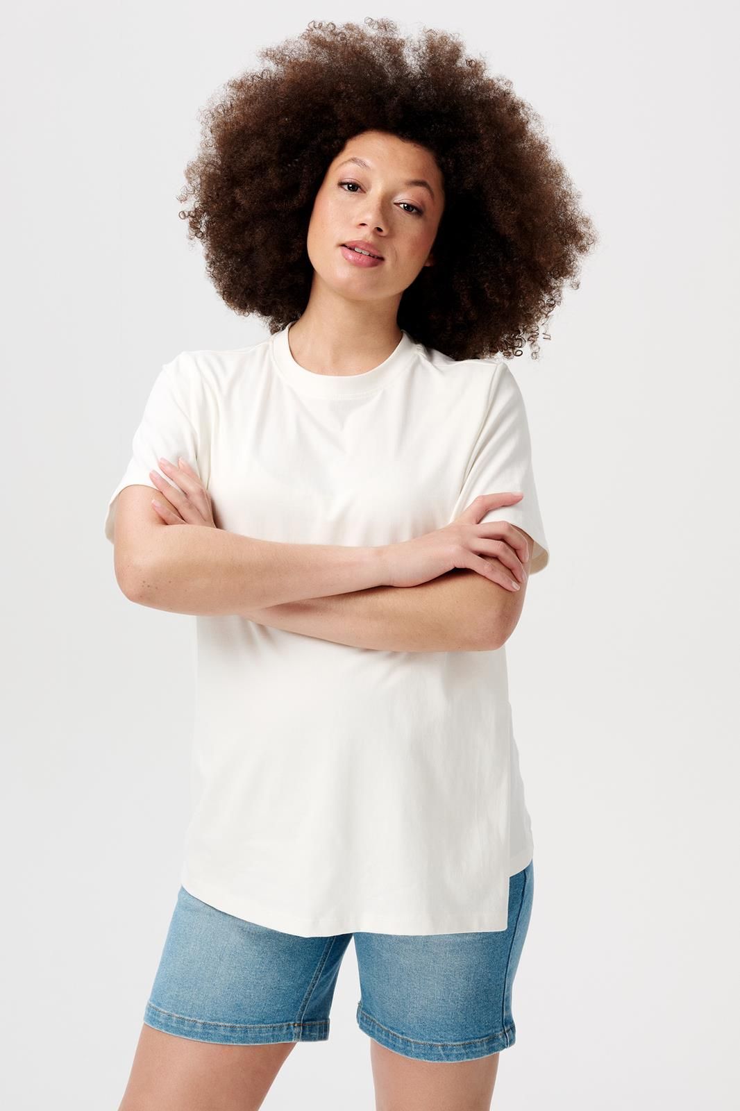 Noppies Maternity Voedings t-shirt Ifke - Cream