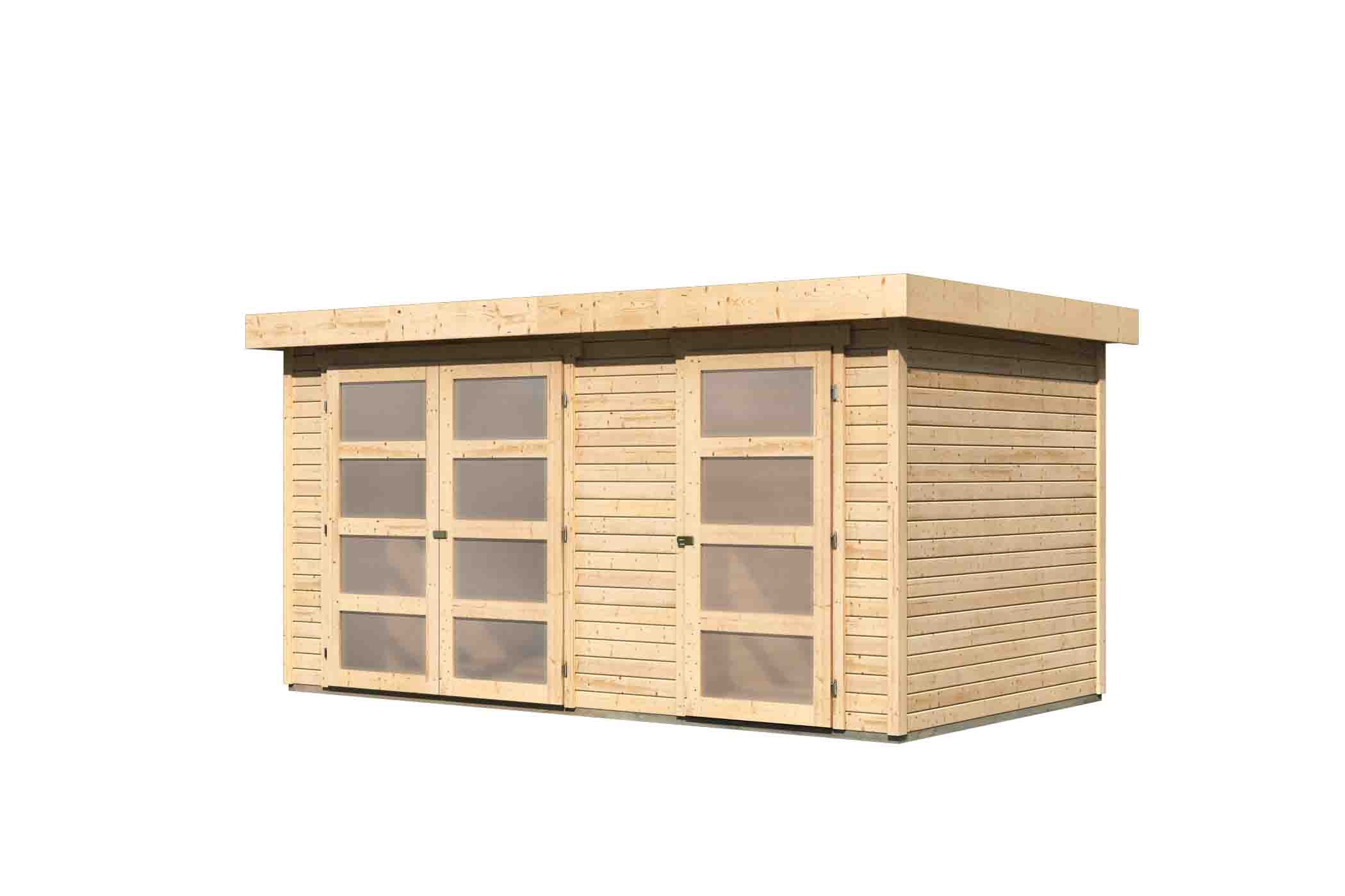 Karibu Gartenhaus Maluna 1 naturbelassen inkl. Fußboden & Dacheindeckung Gerätehaus Gartenlaube
