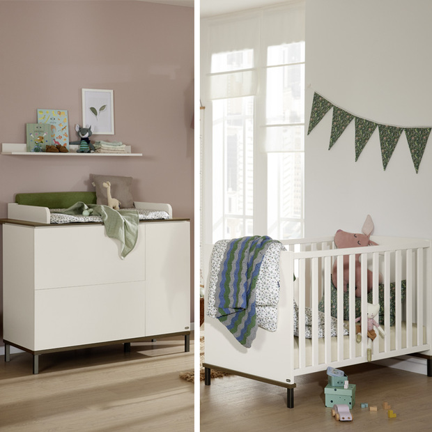 Chambre Duo Lit 60x120 + Commode LOVELY ALIV - YUNY BY PAIDI