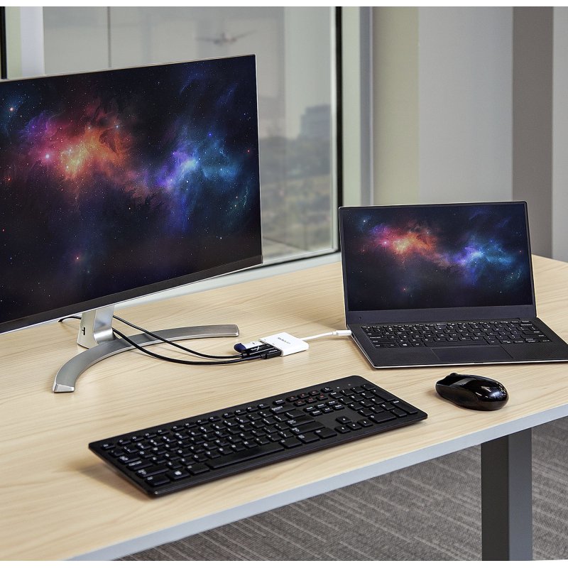 StarTech.com Adaptateur multiport USB-C vers HDMI 4K avec USB Power Delivery et port USB-A - Blanc