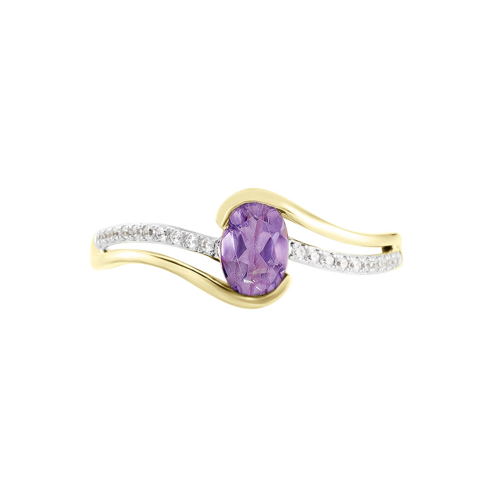 Bague Or Jaune Anja Améthyste