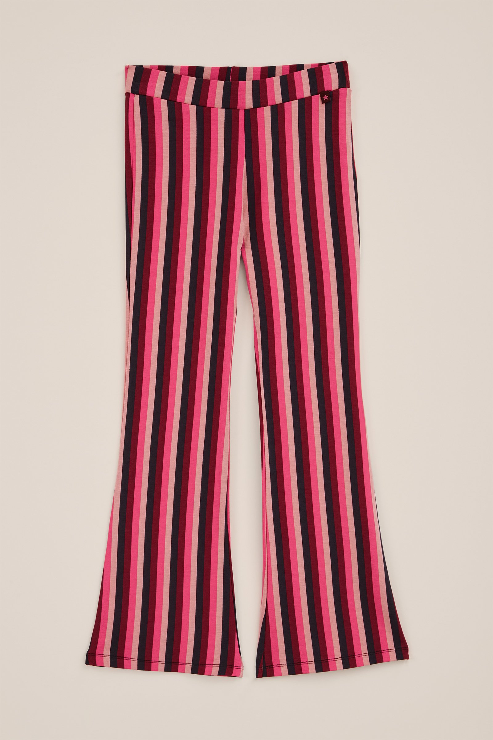 Meisjes flared legging met dessin WE Fashion Roze