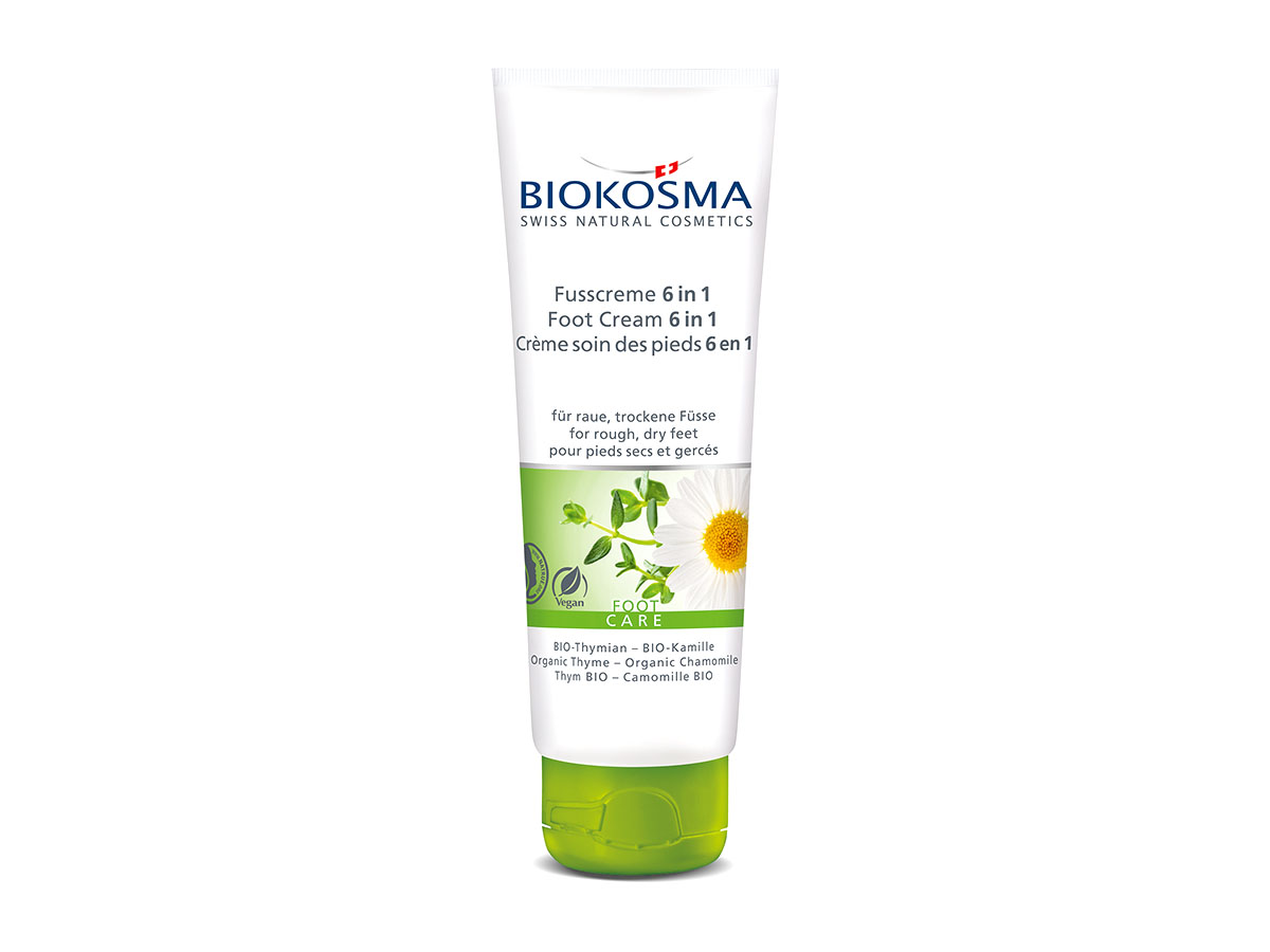BIOKOSMA Fusscreme 6 in 1 Creme Thymian Kamille BIO Tb 75 ml