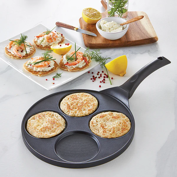Poêle 4 blinis ou pancakes à induction 26,5 cm Mathon