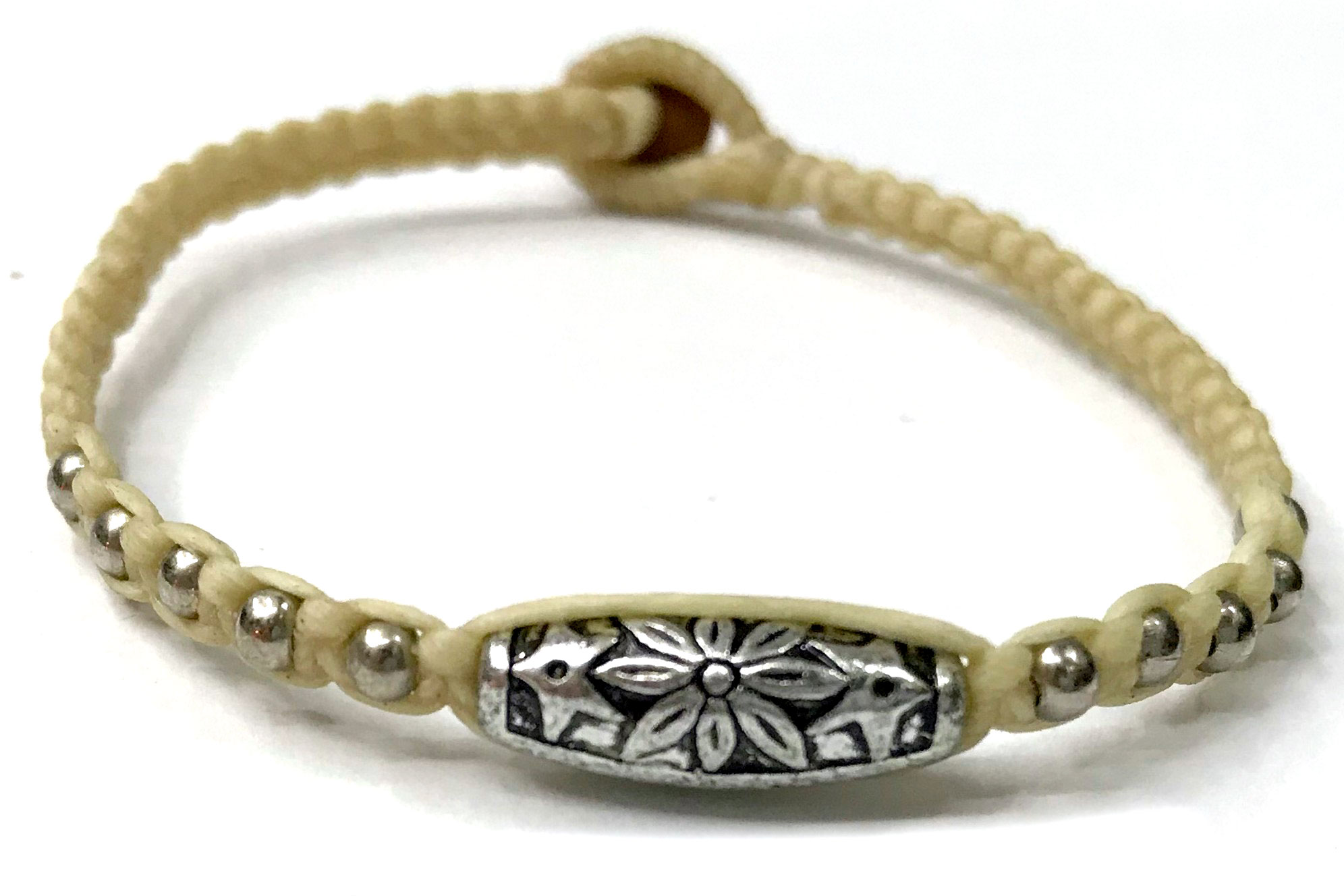 Armband 'Dean Beige', beige, silber günstig bestellen