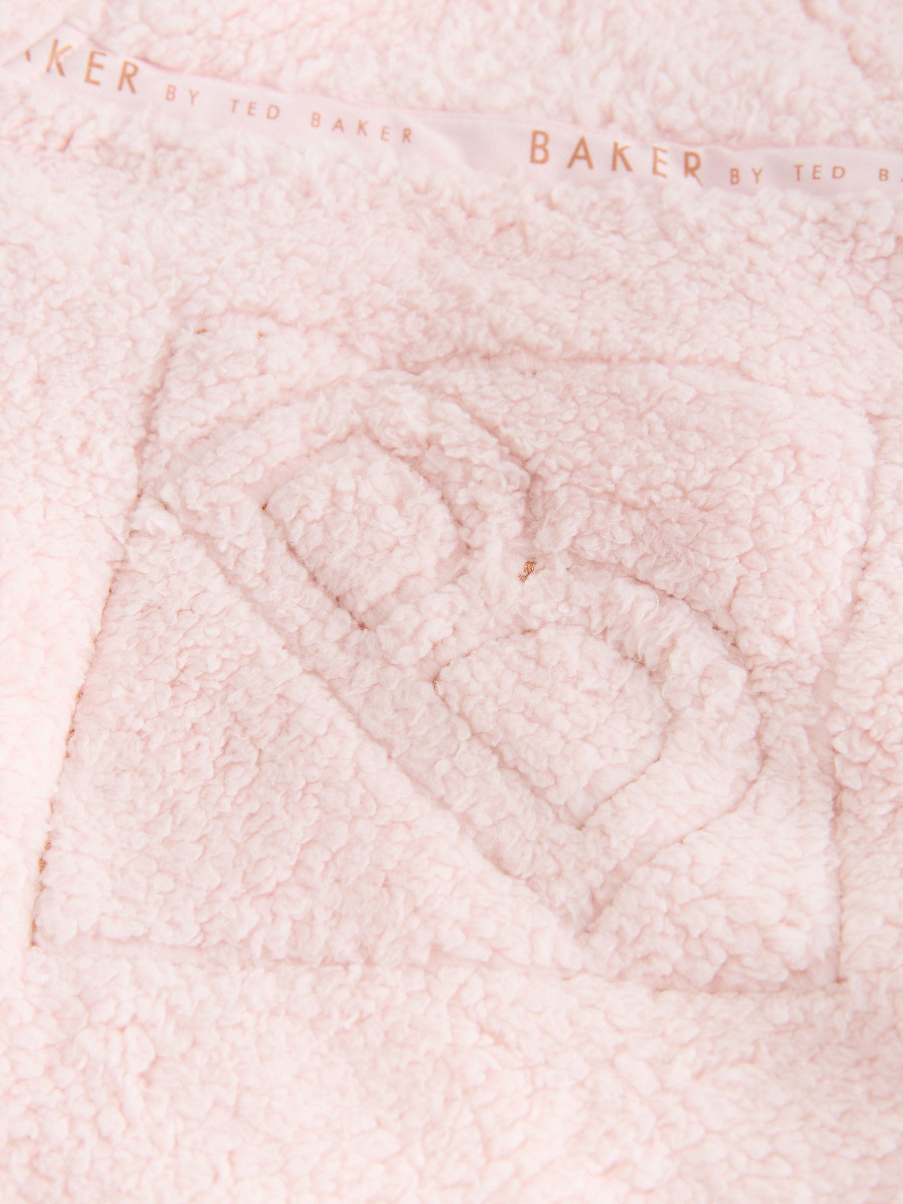Roze - Baker by Ted Baker Zip-Through Hooded Borg Fleece Jacket