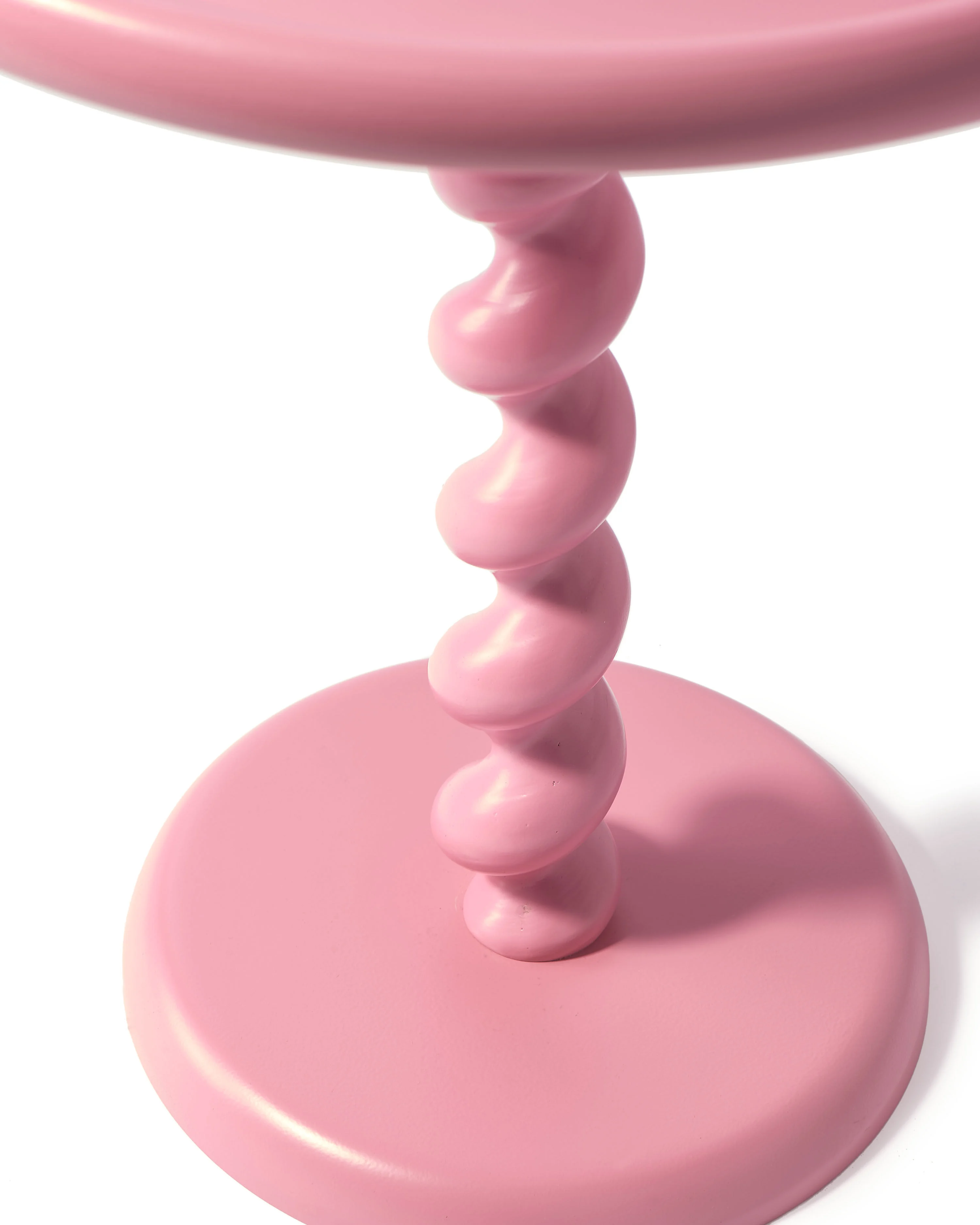 TWISTER - Table d'appoint métal | Rose