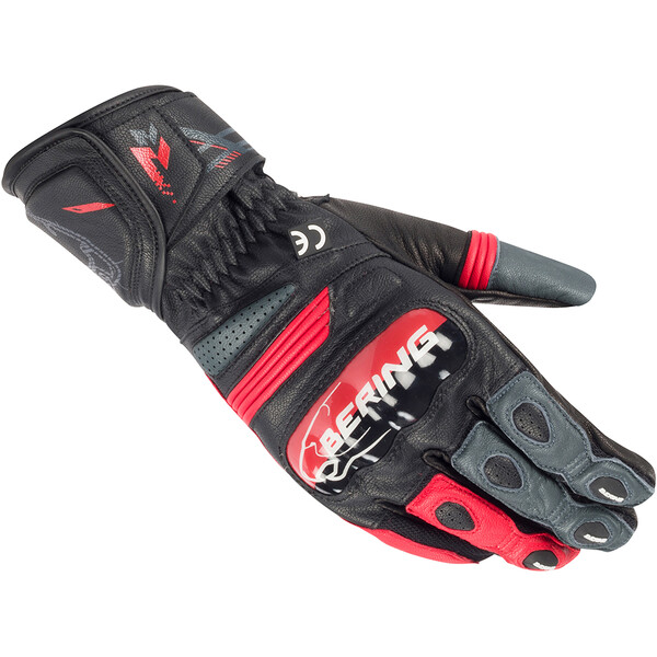 Bering - Gants Snap Noir / Gris / Rouge