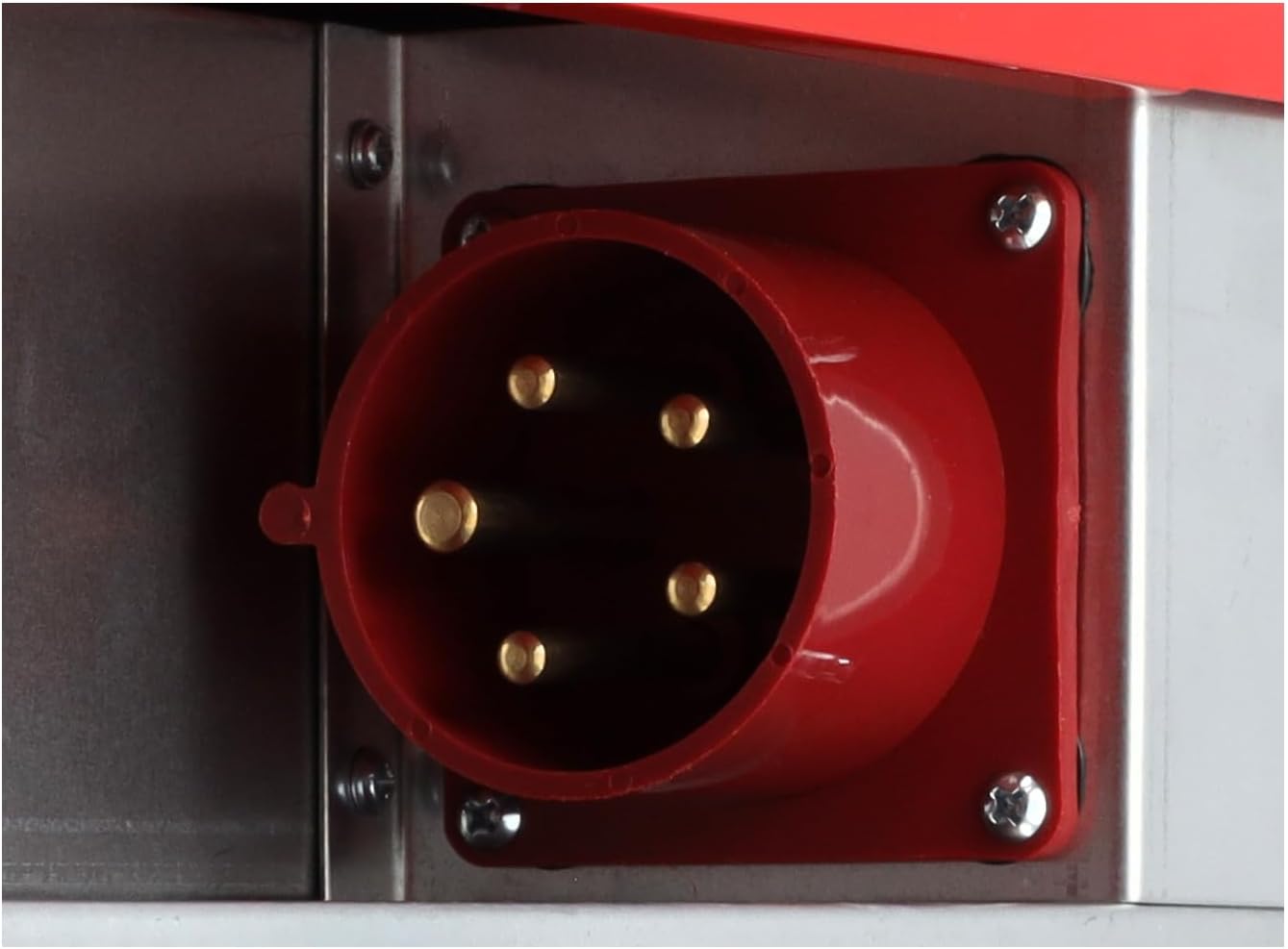 DEDRA Elektro-Lufterhitzer 15 kW, uadratisch, rot, nützlich in geschlossenen Räumen, Thermostat, einstellbare Temperaturregelung, drei Betriebsarten, Metallgehäuse