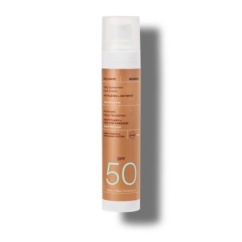 KORRES Red Grape Sonnencreme fürs Gesicht SPF50 Anti-Aging + Anti-Dark-Spot
