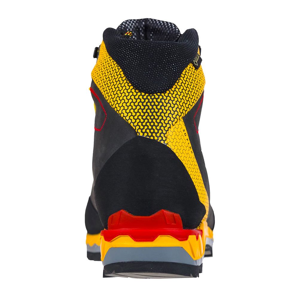 La Sportiva TRANGO TECH LEATHER GTX - Chaussures d'alpinisme Homme black/yellow