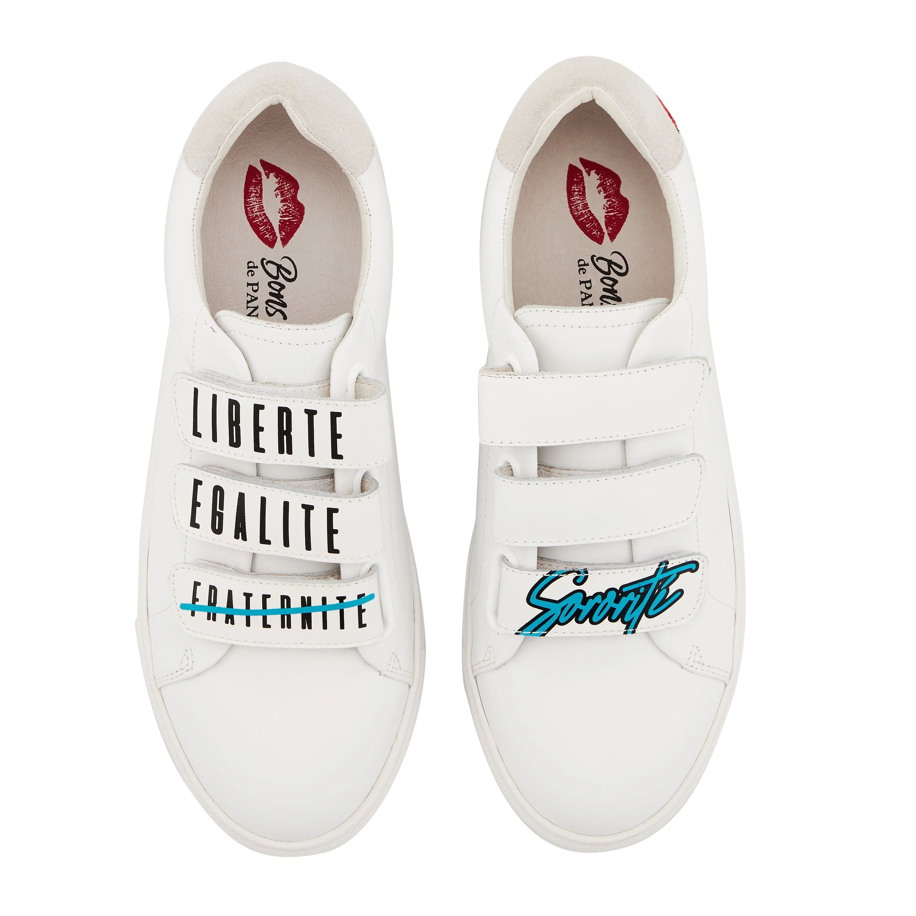 EDITH LIBERTÉ EGALITÉ SORORITÉ - Sneakers en cuir | Blanc