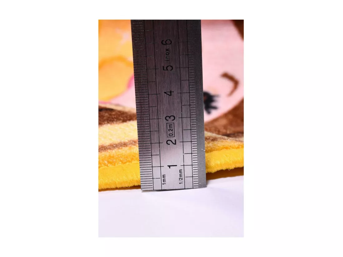 Tapis enfant 67x67 Lavable 30° BELLE jaune