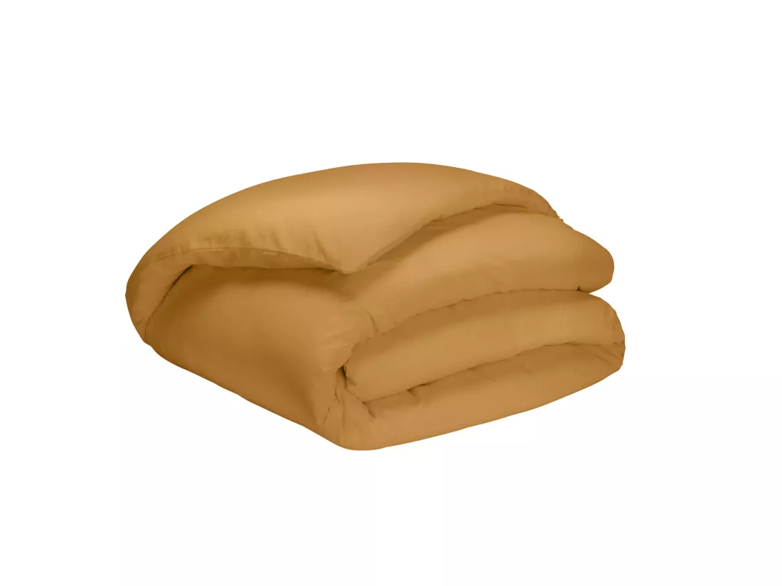 Housse de couette curry 100% coton biologique 260x240 cm