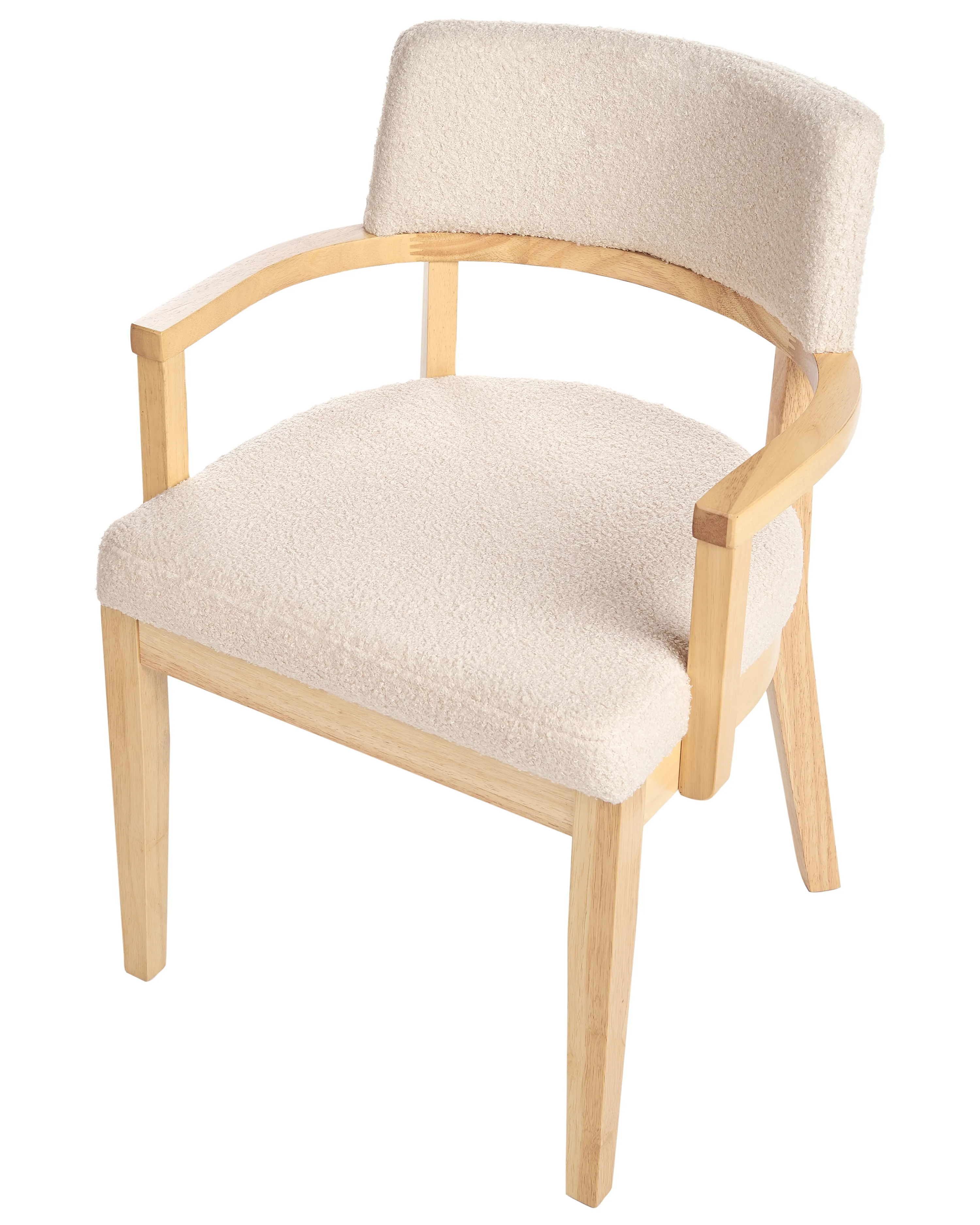 Set van 2 eetkamerstoelen DALBO Bouclé Lichtbruin/beige