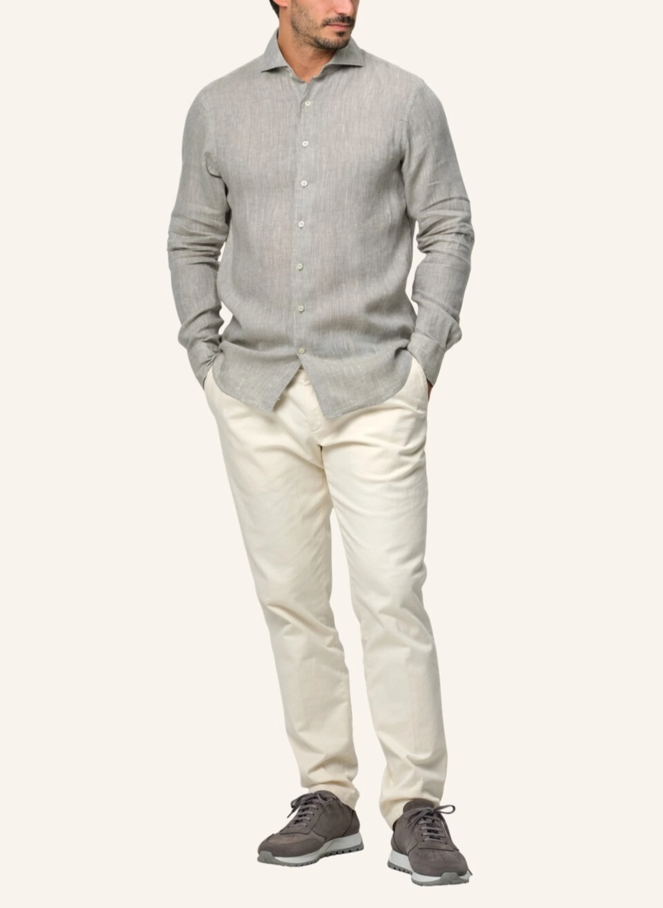 PROFUOMO Leinenhemd Slim Fit