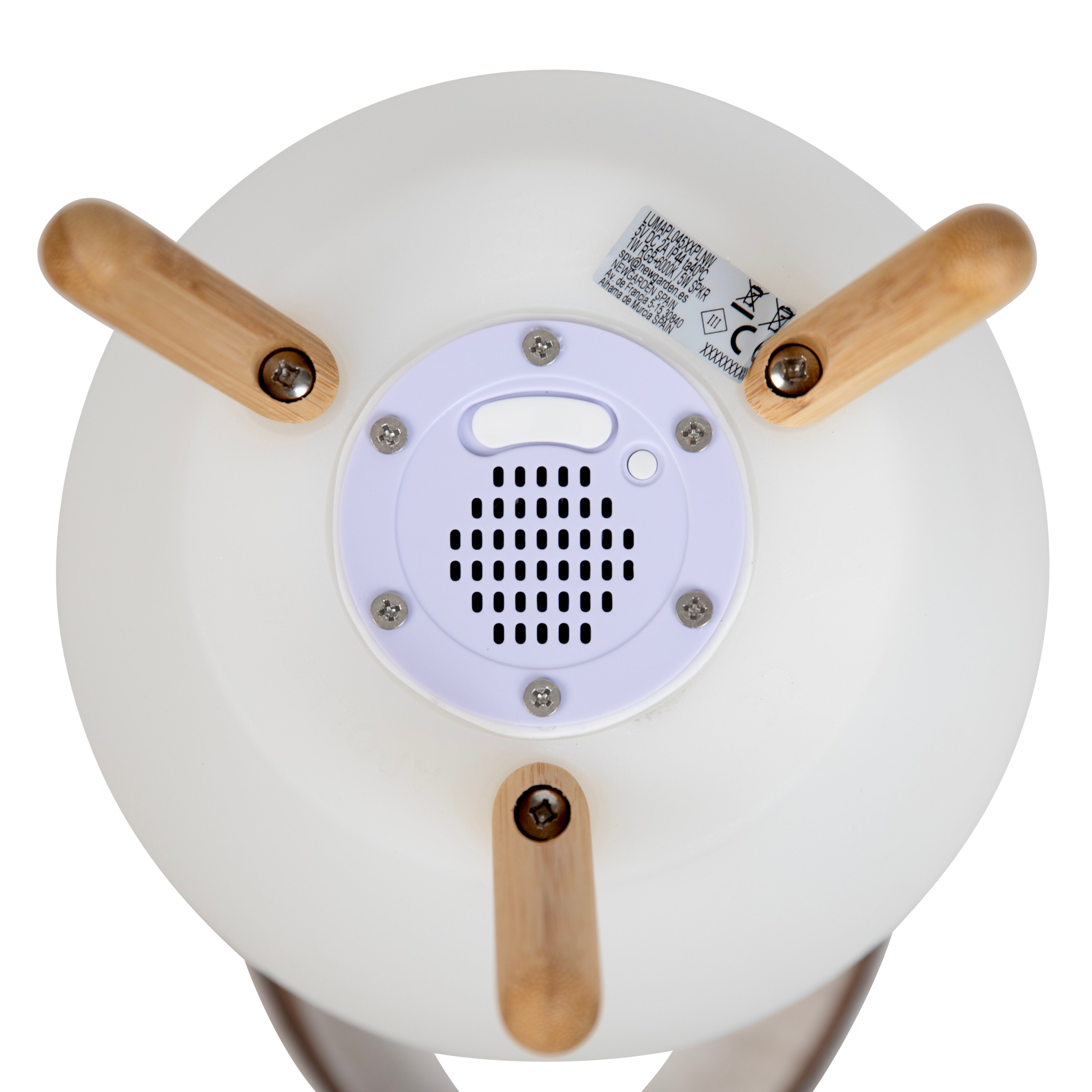 Vloerlamp wit 40,5cm incl. LED en speaker dimbaar RGBW IP44 met afstandsbediening - Apolo