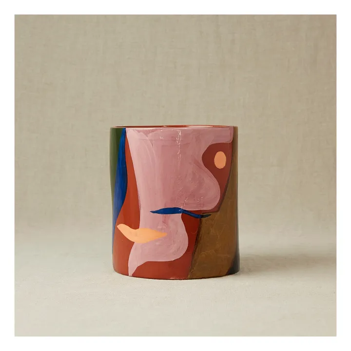 Rosi Mistou Vase en faïence | Vert kaki