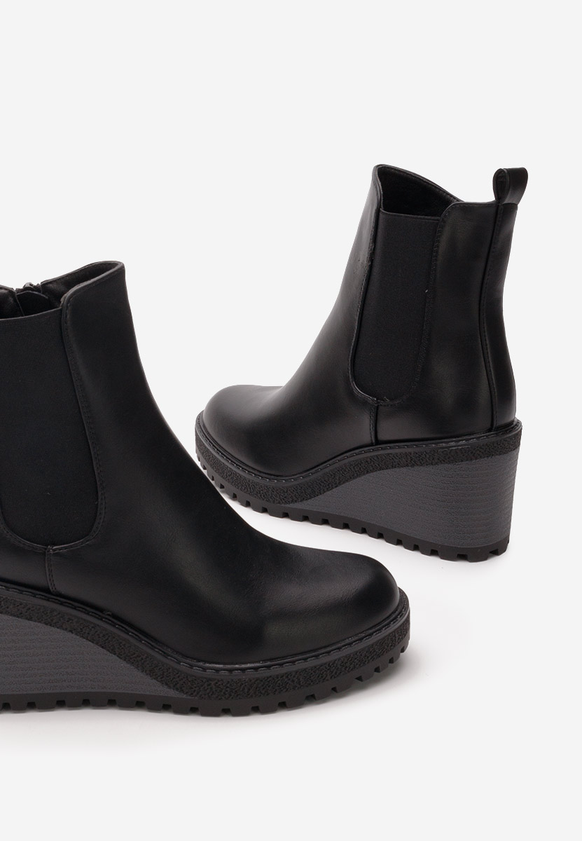 Bottines compensées noires Aleisa