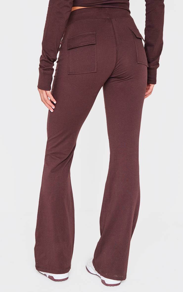 Chocolat Pantalon Évasé Skinny Taille Basse Coordonné