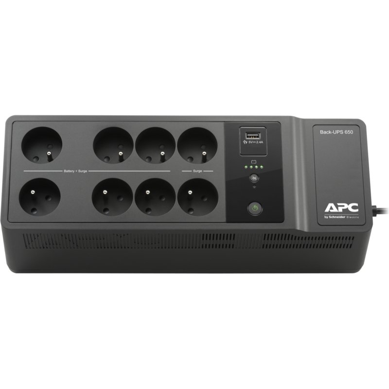 APC Back-UPS - Onduleurs monophasés Off-Line -650VA - 230V - 1USB - 6+2 Prises FR