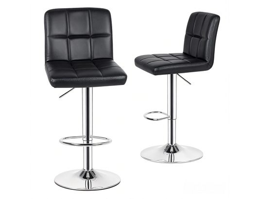 RATTANTREE - Tabouret de bar haut pivotant noir lot de 2