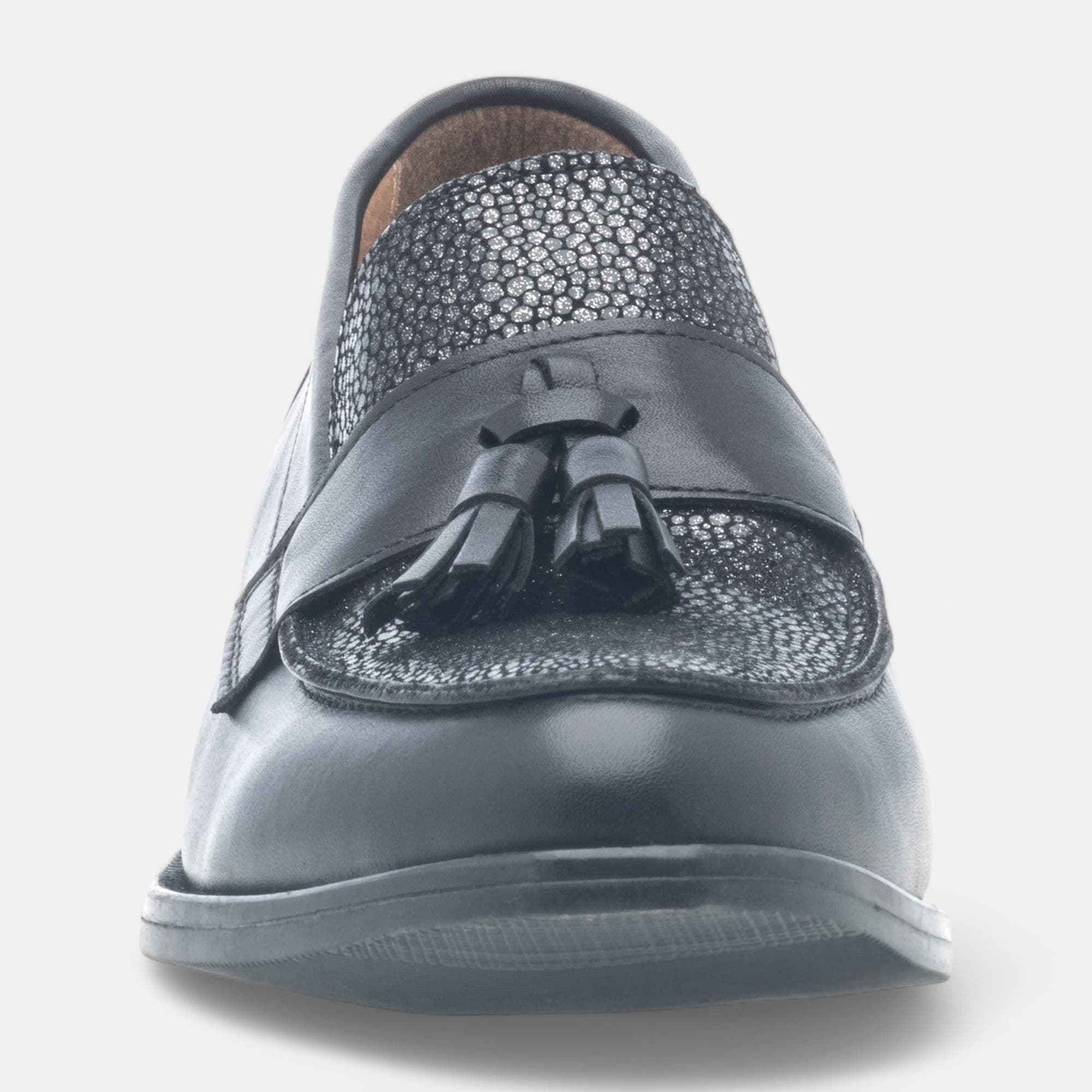 Mocassins Femme en cuir noir