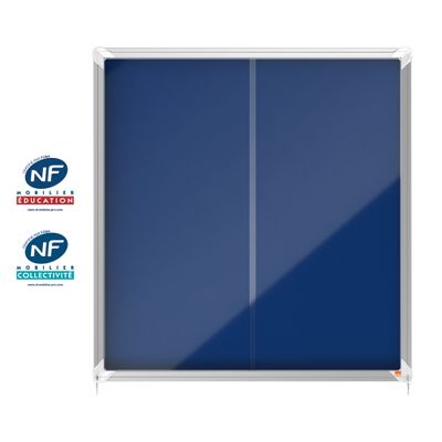 Nobo - Vitrine intérieure 12 A4 (924 x 970 mm) - cadre bleu