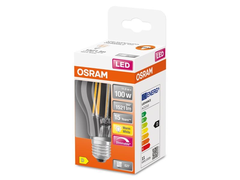 OSRAM Lampe Superstar Filament, 13W, E27 Warmweiss LED-Leuchtmittel