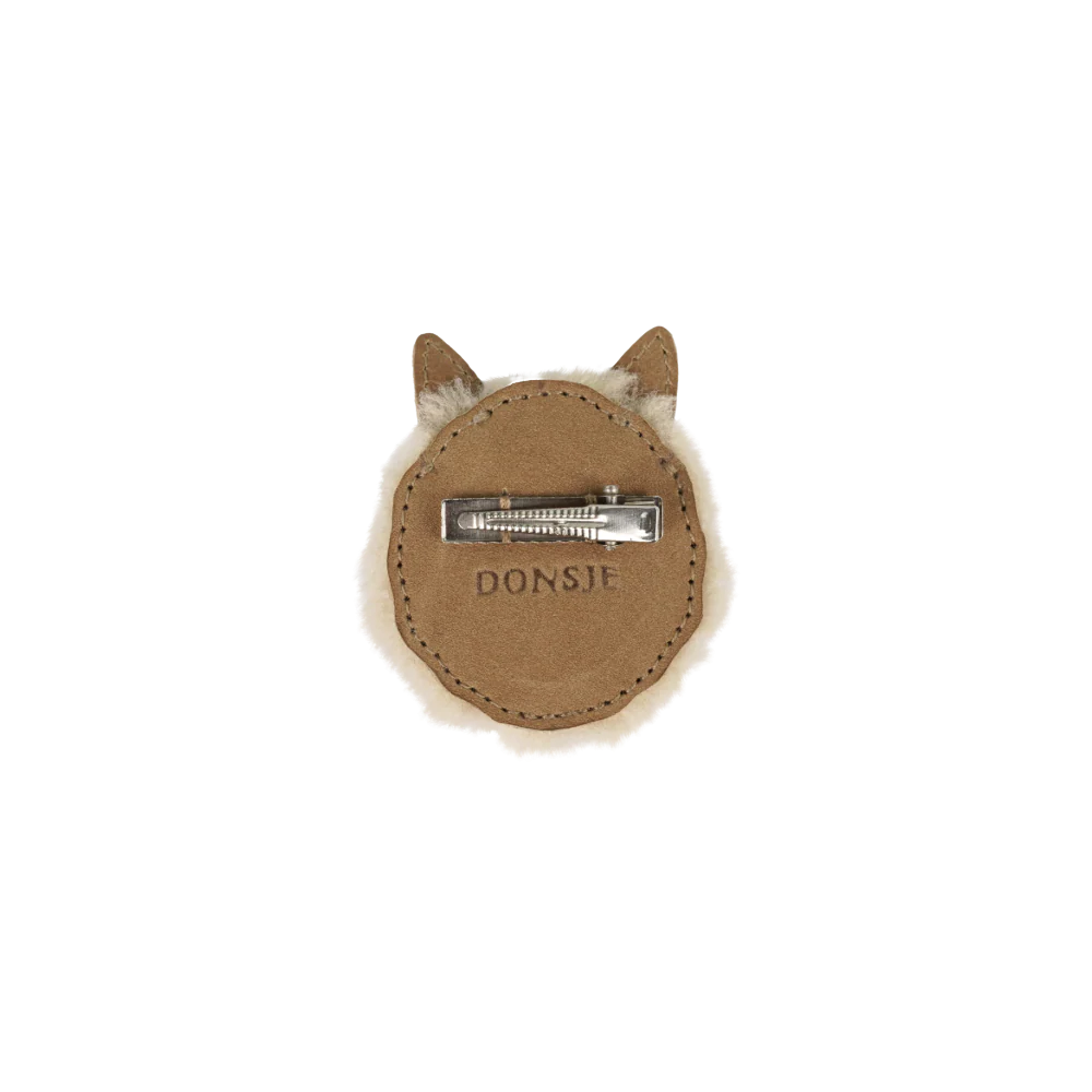 Josy Exclusive Hairclip | Alpaca | Beige Curly Faux Fur