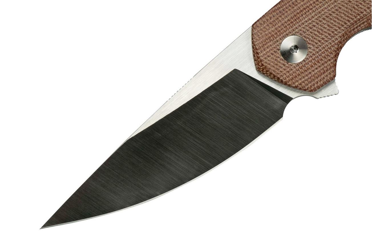 GiantMouse ACE Corta Natural Canvas Micarta zakmes, Ansø en Voxnaes design