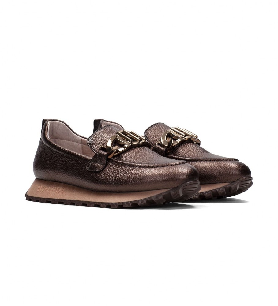 Mocassins de couro Hispanitas Loira-bronze